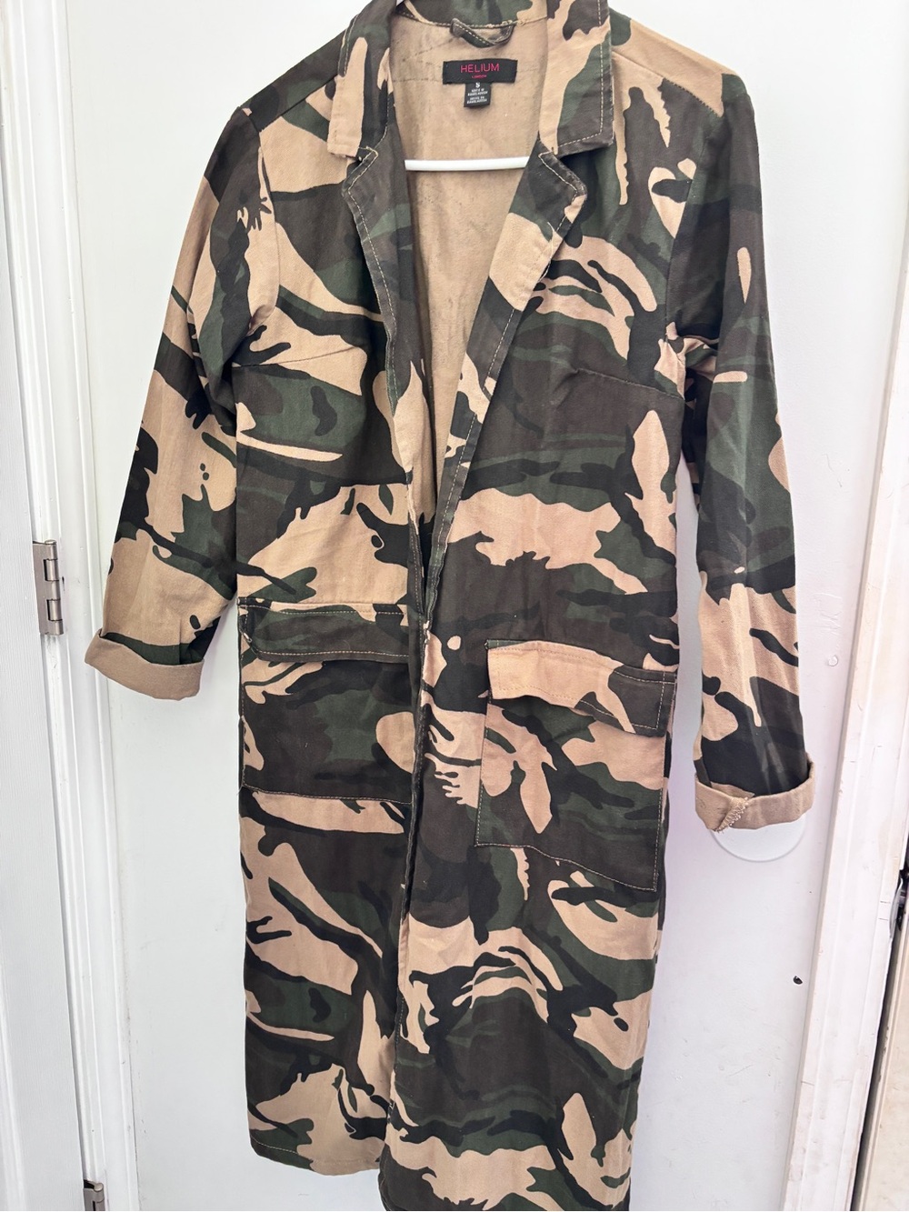 Helium Women's Camouflage Lightweight Utility Jacket - Green/Tan 38w 42length